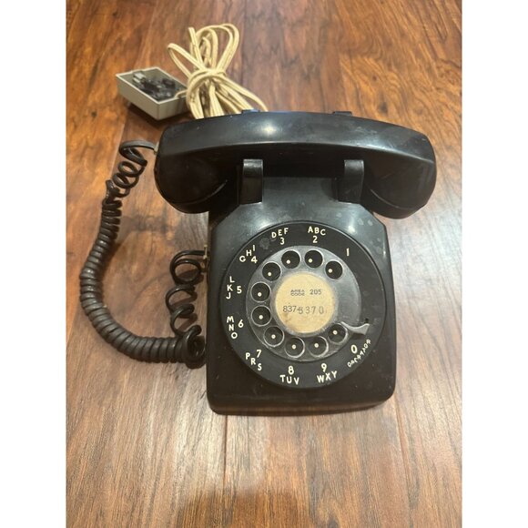 VTG Western Electric Black Rotary Dial Telephone 500 Model Desk Phone UNTESTED - Picture 1 of 11